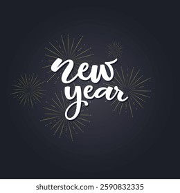 new year vector illustration. it is suitable for card, banner, or poster