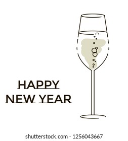 New year vector postcard