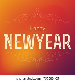 New year vector poster banner greetings background design
