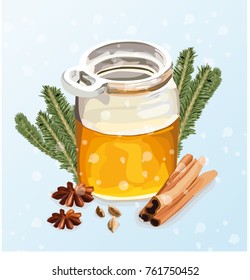 New Year vector still life