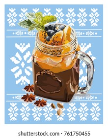 New Year vector still life