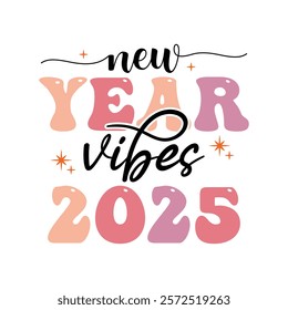 New year vector tshirt design