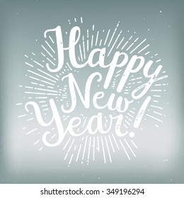 new year vintage calligraphy.