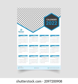New year wall calendar design