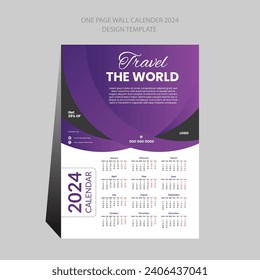 New Year Wall Calendar Design 2024