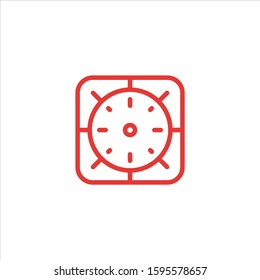 New Year Watch Time Vector Icon. Wristwatch Clock Line Vector Icon. Modern and Creative New Year Watch Icon Design.