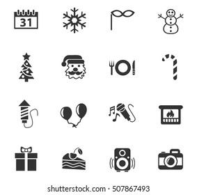 new year web icons for user interface design