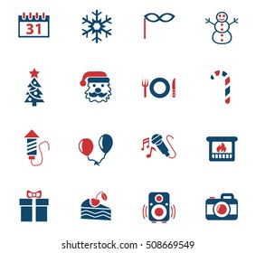 new year web icons for user interface design