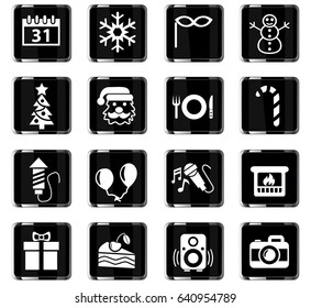new year web icons for user interface design