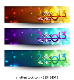 New year website header and banner set. EPS 10.
