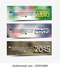 New year website header and banner set with presents.