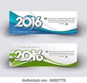 New year website header and banner 