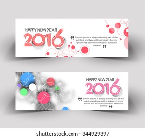 New year website header and banner 