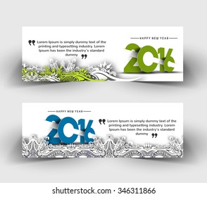 New year website header and banner 
