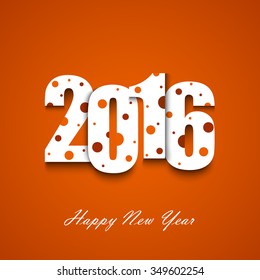 New Year wishes with circles on an orange background