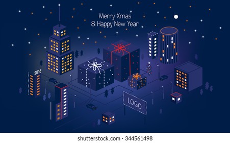 New year and Xmas card