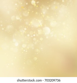 New year and Xmas Defocused Background With Blinking Stars. Christmas golden holiday glowing backdrop. And also includes EPS 10 vector