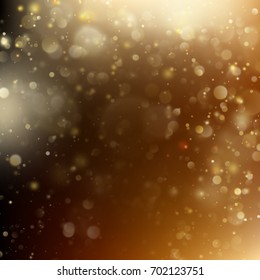 New year and Xmas gold dust. Christmas golden holiday glowing backdrop. And also includes EPS 10 vector