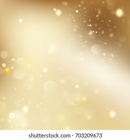 New year and Xmas gold dust. Christmas golden holiday glowing backdrop. And also includes EPS 10 vector