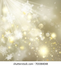 New year and Xmas gold dust. Christmas golden holiday glowing backdrop. And also includes EPS 10 vector