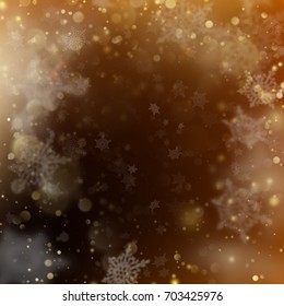 New year and Xmas gold dust. Christmas golden holiday glowing backdrop. And also includes EPS 10 vector