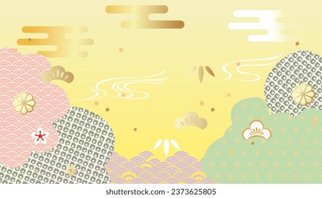 Ilustración de fondo del material de la tarjeta de Año Nuevo