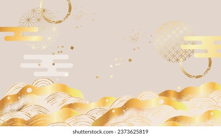 New Year New Year's card material background illustration