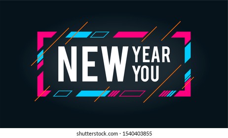 new year new you celebration vector design