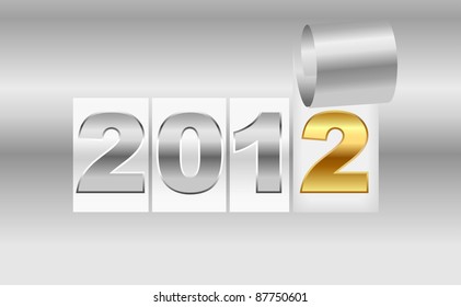 New Year's  2012 metallic background