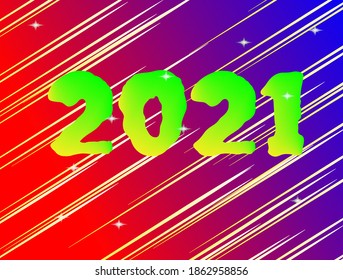 nuevo año 2021 ilustración vectorial