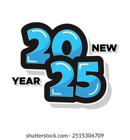New Years 2025 Vector Design