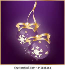 New Year's abstract background with spheres