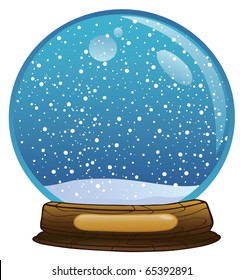  New Year's area with a falling snow