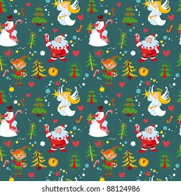New Year's background, Christmas seamless wallpaper pattern