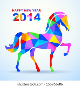new years background with horse