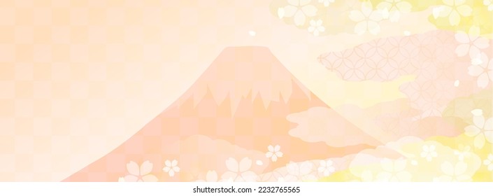 New Year's background illustration. A beautiful background with Japanese patterns.