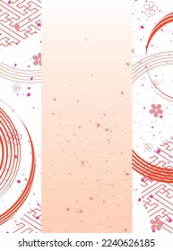 New Year's background illustration. A beautiful background with Japanese patterns.