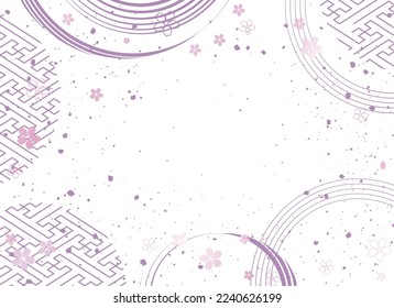 New Year's background illustration. A beautiful background with Japanese patterns.