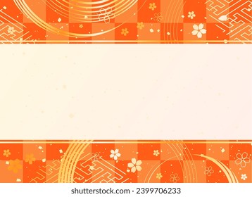 New Year's background illustration. A beautiful background with Japanese patterns.
