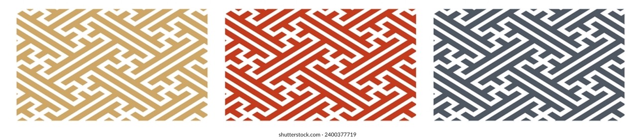 New Year's background illustration. A beautiful background with Japanese patterns.
