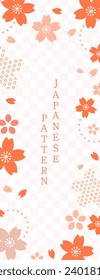 New Year's background illustration. A beautiful background with Japanese patterns.
