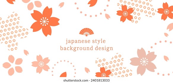 New Year's background illustration. A beautiful background with Japanese patterns.
