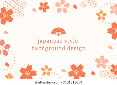 New Year's background illustration. A beautiful background with Japanese patterns.
