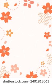 New Year's background illustration. A beautiful background with Japanese patterns.
