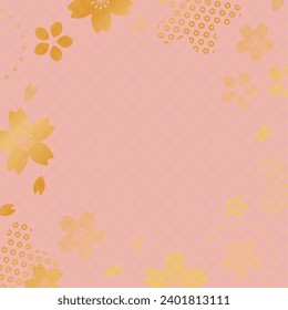 New Year's background illustration. A beautiful background with Japanese patterns.
