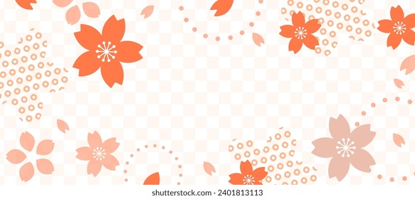 New Year's background illustration. A beautiful background with Japanese patterns.
