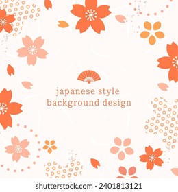 New Year's background illustration. A beautiful background with Japanese patterns.
