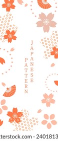 New Year's background illustration. A beautiful background with Japanese patterns.
