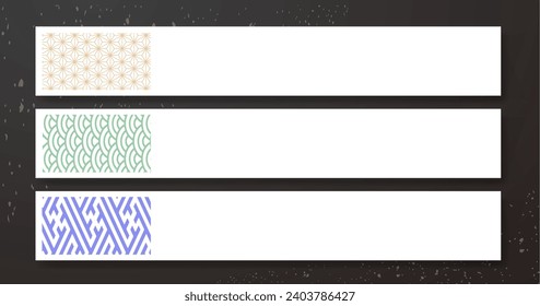 New Year's background illustration. A beautiful background with Japanese patterns.