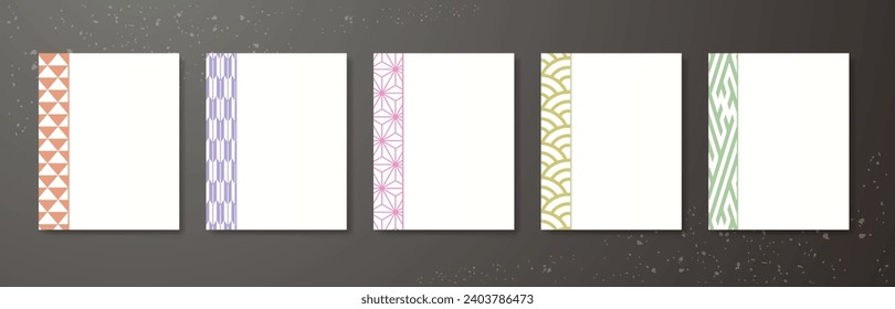 New Year's background illustration. A beautiful background with Japanese patterns.